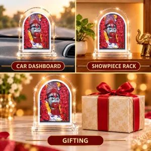 Kali Maa L Shape Acrylic Showpiece 3 X 3.5 Inch For Home, Office And Car (F175941)