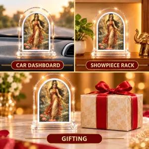 Goddess Ganaga L Shape Acrylic Showpiece 3 X 3.5 Inch For Home, Office And Car (F175942) Goddess Ganaga L Shape Acrylic Showpiece 3 X 3.5 Inch For Home, Office And Car (F175942)