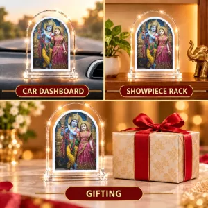 Radha Krishna L Shape Acrylic Showpiece 3 X 3.5 Inch For Home, Office And Car (F176007) Radha Krishna L Shape Acrylic Showpiece 3 X 3.5 Inch For Home, Office And Car (F176007)