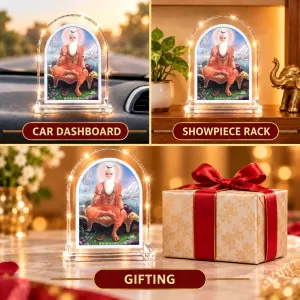 Adi Shankaracharya L Shape Acrylic Showpiece 3 X 3.5 Inch For Home, Office And Car (F176018)
