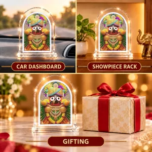 Lord Jagannath L Shape Acrylic Showpiece 3 X 3.5 Inch For Home, Office And Car (F176061) Lord Jagannath L Shape Acrylic Showpiece 3 X 3.5 Inch For Home, Office And Car (F176061)