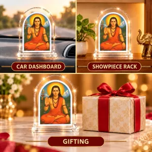Adi Shankaracharya L Shape Acrylic Showpiece 3 X 3.5 Inch For Home, Office And Car (F176068)