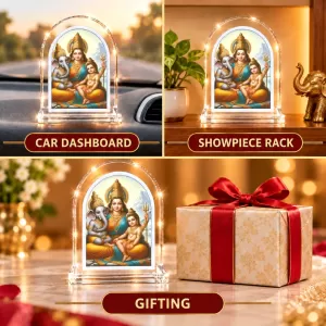 Maa Durga L Shape Acrylic Showpiece 3 X 3.5 Inch For Home, Office And Car (F176128) Maa Durga L Shape Acrylic Showpiece 3 X 3.5 Inch For Home, Office And Car (F176128)
