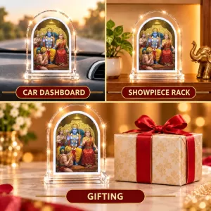 Ram Darbar L Shape Acrylic Showpiece 3 X 3.5 Inch For Home, Office And Car (F176139) Ram Darbar L Shape Acrylic Showpiece 3 X 3.5 Inch For Home, Office And Car (F176139)