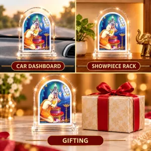 Shree Chaitannya L Shape Acrylic Showpiece 3 X 3.5 Inch For Home, Office And Car (F176161) Shree Chaitannya L Shape Acrylic Showpiece 3 X 3.5 Inch For Home, Office And Car (F176161)