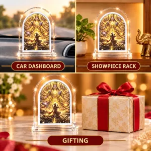 Lord L Shape Acrylic Showpiece 3 X 3.5 Inch For Home, Office And Car (F176162)
