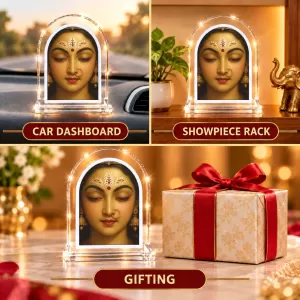 Durga Maa L Shape Acrylic Showpiece 3 X 3.5 Inch For Home, Office And Car (F176168) Durga Maa L Shape Acrylic Showpiece 3 X 3.5 Inch For Home, Office And Car (F176168)