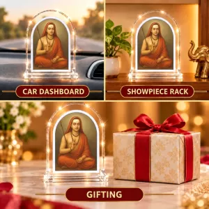 Adi Guru Shankaracharya L Shape Acrylic Showpiece 3 X 3.5 Inch For Home, Office And Car (F176181) Adi Guru Shankaracharya L Shape Acrylic Showpiece 3 X 3.5 Inch For Home, Office And Car (F176181)