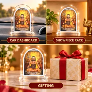 Adi Guru Shankaracharya L Shape Acrylic Showpiece 3 X 3.5 Inch For Home, Office And Car (F176231) Adi Guru Shankaracharya L Shape Acrylic Showpiece 3 X 3.5 Inch For Home, Office And Car (F176231)