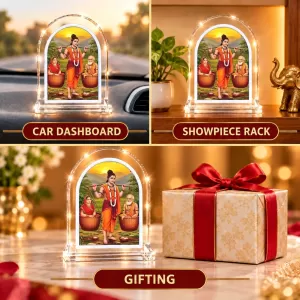 Shravan Kumar L Shape Acrylic Showpiece 3 X 3.5 Inch For Home, Office And Car (F176236)