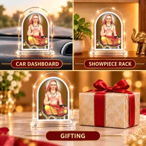 Adi Guru Shankaracharya L Shape Acrylic Showpiece 3 X 3.5 Inch For Home, Office And Car (F176245)