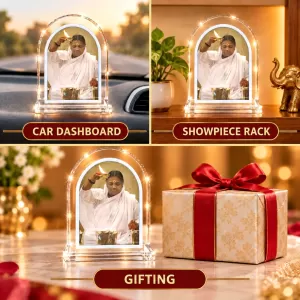 Mata Amritanandamayi L Shape Acrylic Showpiece 3 X 3.5 Inch For Home, Office And Car (F176284) Mata Amritanandamayi L Shape Acrylic Showpiece 3 X 3.5 Inch For Home, Office And Car (F176284)