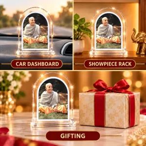 Srila Prabhupada L Shape Acrylic Showpiece 3 X 3.5 Inch For Home, Office And Car (F176300) Srila Prabhupada L Shape Acrylic Showpiece 3 X 3.5 Inch For Home, Office And Car (F176300)