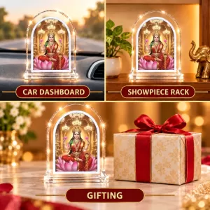 Goddess Lakshmi L Shape Acrylic Showpiece 3 X 3.5 Inch For Home, Office And Car (F176311) Goddess Lakshmi L Shape Acrylic Showpiece 3 X 3.5 Inch For Home, Office And Car (F176311)