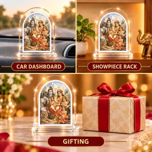 Lord Shiv And Parvati L Shape Acrylic Showpiece 3 X 3.5 Inch For Home, Office And Car (F176317) Lord Shiv And Parvati L Shape Acrylic Showpiece 3 X 3.5 Inch For Home, Office And Car (F176317)