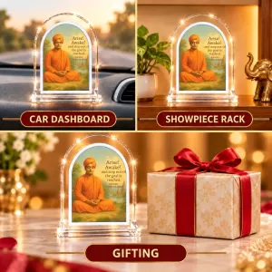 Swami Vivekananda L Shape Acrylic Showpiece 3 X 3.5 Inch For Home, Office And Car (F176329) Swami Vivekananda L Shape Acrylic Showpiece 3 X 3.5 Inch For Home, Office And Car (F176329)