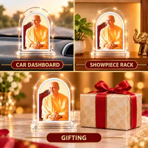 Radhaanath Swami L Shape Acrylic Showpiece 3 X 3.5 Inch For Home, Office And Car (F176348) Radhaanath Swami L Shape Acrylic Showpiece 3 X 3.5 Inch For Home, Office And Car (F176348)