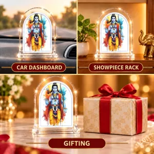 Lord Rama L Shape Acrylic Showpiece 3 X 3.5 Inch For Home, Office And Car (F176380) Lord Rama L Shape Acrylic Showpiece 3 X 3.5 Inch For Home, Office And Car (F176380)