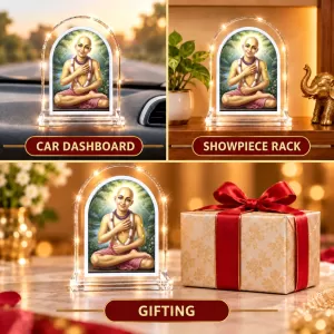 Shree Chaitannya L Shape Acrylic Showpiece 3 X 3.5 Inch For Home, Office And Car (F176415) Shree Chaitannya L Shape Acrylic Showpiece 3 X 3.5 Inch For Home, Office And Car (F176415)