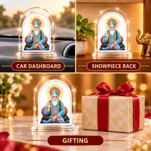 Saint Kabir Das L Shape Acrylic Showpiece 3 X 3.5 Inch For Home, Office And Car (F176426)