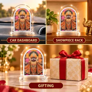 Lord Jagannath L Shape Acrylic Showpiece 3 X 3.5 Inch For Home, Office And Car (F176459) Lord Jagannath L Shape Acrylic Showpiece 3 X 3.5 Inch For Home, Office And Car (F176459)