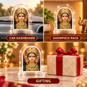 Durga Maa L Shape Acrylic Showpiece 3 X 3.5 Inch For Home, Office And Car (F176465) Durga Maa L Shape Acrylic Showpiece 3 X 3.5 Inch For Home, Office And Car (F176465)