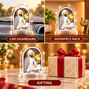Guru Nanak Ji L Shape Acrylic Showpiece 3 X 3.5 Inch For Home, Office And Car (F176505) Guru Nanak Ji L Shape Acrylic Showpiece 3 X 3.5 Inch For Home, Office And Car (F176505)