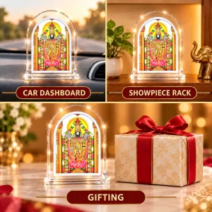 Lord Tirupati L Shape Acrylic Showpiece 3 X 3.5 Inch For Home, Office And Car (F176564) Lord Tirupati L Shape Acrylic Showpiece 3 X 3.5 Inch For Home, Office And Car (F176564)