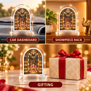 Lord Venkatswar L Shape Acrylic Showpiece 3 X 3.5 Inch For Home, Office And Car (F176601)