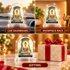 Buddha L Shape Acrylic Showpiece 3 X 3.5 Inch For Home, Office And Car (F176662) Buddha L Shape Acrylic Showpiece 3 X 3.5 Inch For Home, Office And Car (F176662)