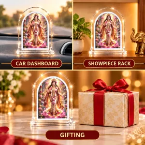 Mahalakshmi L Shape Acrylic Showpiece 3 X 3.5 Inch For Home, Office And Car (F176712) Mahalakshmi L Shape Acrylic Showpiece 3 X 3.5 Inch For Home, Office And Car (F176712)