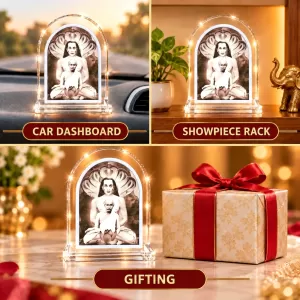 Mahaavatar Babaji L Shape Acrylic Showpiece 3 X 3.5 Inch For Home, Office And Car (F176717) Mahaavatar Babaji L Shape Acrylic Showpiece 3 X 3.5 Inch For Home, Office And Car (F176717)