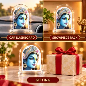Lord Krishna L Shape Acrylic Showpiece 3 X 3.5 Inch For Home, Office And Car (F176719) Lord Krishna L Shape Acrylic Showpiece 3 X 3.5 Inch For Home, Office And Car (F176719)