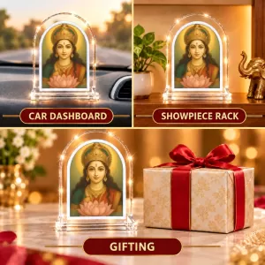 Maa Durga L Shape Acrylic Showpiece 3 X 3.5 Inch For Home, Office And Car (F176725) Maa Durga L Shape Acrylic Showpiece 3 X 3.5 Inch For Home, Office And Car (F176725)