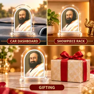 Sri Sri Ravi Shankar L Shape Acrylic Showpiece 3 X 3.5 Inch For Home, Office And Car (F176748) Sri Sri Ravi Shankar L Shape Acrylic Showpiece 3 X 3.5 Inch For Home, Office And Car (F176748)