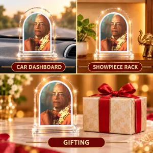 A C Bhaktivedanta Swami Prabhupada L Shape Acrylic Showpiece 3 X 3.5 Inch For Home, Office And Car (F176850) A C Bhaktivedanta Swami Prabhupada L Shape Acrylic Showpiece 3 X 3.5 Inch For Home, Office And Car (F176850)