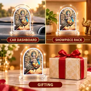 Lord Murugan L Shape Acrylic Showpiece 3 X 3.5 Inch For Home, Office And Car (F176873) Lord Murugan L Shape Acrylic Showpiece 3 X 3.5 Inch For Home, Office And Car (F176873)