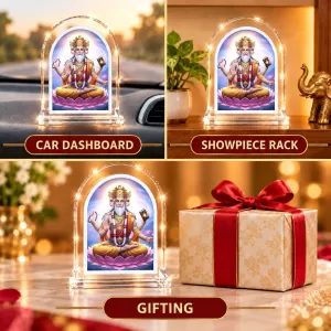 Lord Brahma L Shape Acrylic Showpiece 3 X 3.5 Inch For Home, Office And Car (F176957) Lord Brahma L Shape Acrylic Showpiece 3 X 3.5 Inch For Home, Office And Car (F176957)