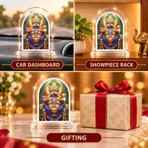 Lord Jagannath L Shape Acrylic Showpiece 3 X 3.5 Inch For Home, Office And Car (F176966) Lord Jagannath L Shape Acrylic Showpiece 3 X 3.5 Inch For Home, Office And Car (F176966)