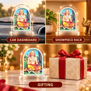 Adi Guru Shankaracharya L Shape Acrylic Showpiece 3 X 3.5 Inch For Home, Office And Car (F177030) Adi Guru Shankaracharya L Shape Acrylic Showpiece 3 X 3.5 Inch For Home, Office And Car (F177030)