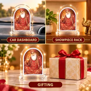 Guru Nanak L Shape Acrylic Showpiece 3 X 3.5 Inch For Home, Office And Car (F177048) Guru Nanak L Shape Acrylic Showpiece 3 X 3.5 Inch For Home, Office And Car (F177048)