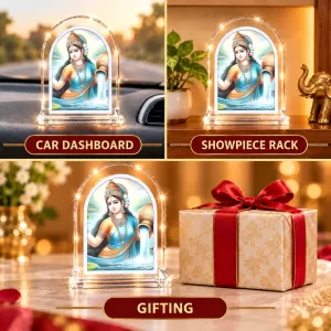 Ganga Maa L Shape Acrylic Showpiece 3 X 3.5 Inch For Home, Office And Car (F177062) Ganga Maa L Shape Acrylic Showpiece 3 X 3.5 Inch For Home, Office And Car (F177062)
