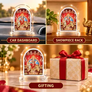 Durga Maa L Shape Acrylic Showpiece 3 X 3.5 Inch For Home, Office And Car (F177099) Durga Maa L Shape Acrylic Showpiece 3 X 3.5 Inch For Home, Office And Car (F177099)