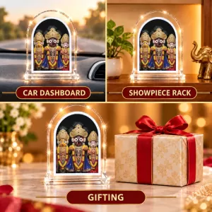Lord Jagannath L Shape Acrylic Showpiece 3 X 3.5 Inch For Home, Office And Car (F177170) Lord Jagannath L Shape Acrylic Showpiece 3 X 3.5 Inch For Home, Office And Car (F177170)