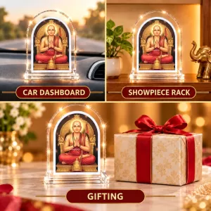 Adi Guru Shankaracharya L Shape Acrylic Showpiece 3 X 3.5 Inch For Home, Office And Car (F177176) Adi Guru Shankaracharya L Shape Acrylic Showpiece 3 X 3.5 Inch For Home, Office And Car (F177176)