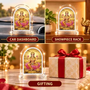 Goddess Lakshmi L Shape Acrylic Showpiece 3 X 3.5 Inch For Home, Office And Car (F177200) Goddess Lakshmi L Shape Acrylic Showpiece 3 X 3.5 Inch For Home, Office And Car (F177200)