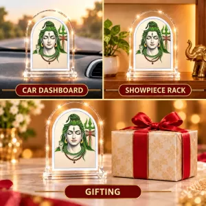 Lord Shiva L Shape Acrylic Showpiece 3 X 3.5 Inch For Home, Office And Car (F177497) Lord Shiva L Shape Acrylic Showpiece 3 X 3.5 Inch For Home, Office And Car (F177497)