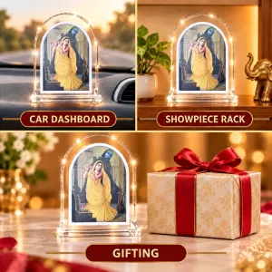 Mirabai L Shape Acrylic Showpiece 3 X 3.5 Inch For Home, Office And Car (F177512)
