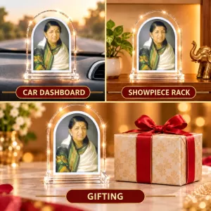 Lata Mangeshkar L Shape Acrylic Showpiece 3 X 3.5 Inch For Home, Office And Car (F177531) Lata Mangeshkar L Shape Acrylic Showpiece 3 X 3.5 Inch For Home, Office And Car (F177531)