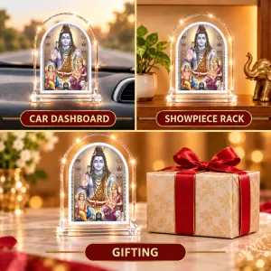Shiva Parvati Family L Shape Acrylic Showpiece 3 X 3.5 Inch For Home, Office And Car (F177534) Shiva Parvati Family L Shape Acrylic Showpiece 3 X 3.5 Inch For Home, Office And Car (F177534)